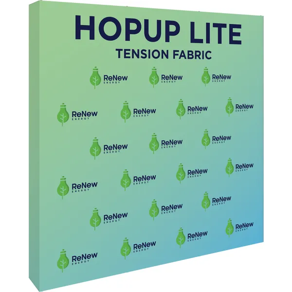 HOPUP LITE 8FT STRAIGHT FULL HEIGHT TENSION FABRIC DISPLAY - ExhibitBackdrops