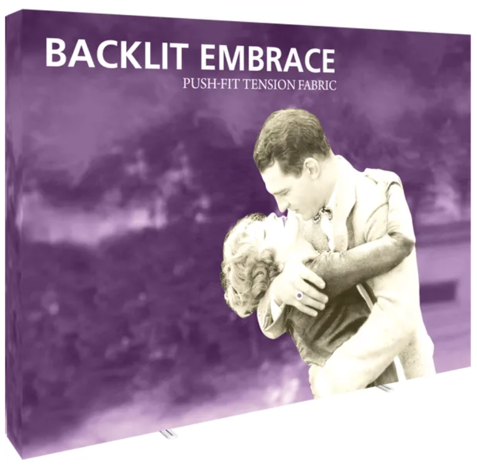 Backlit exhibit backdrop